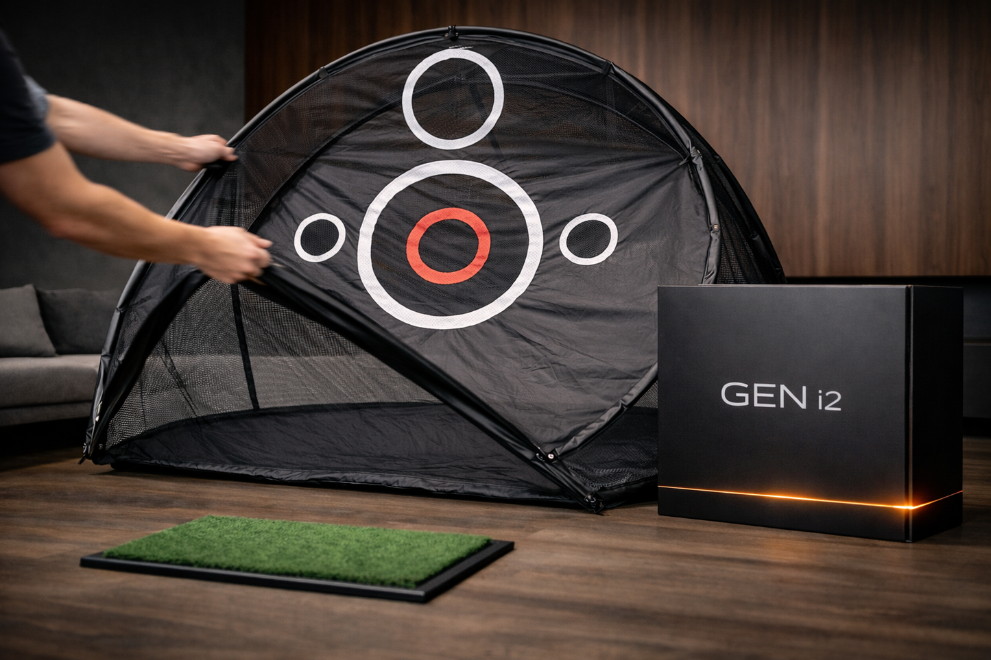 GEN i2 Full Swing Indoor Golf Simulator System (Smart Ball + Net + Hitting Mat + App)